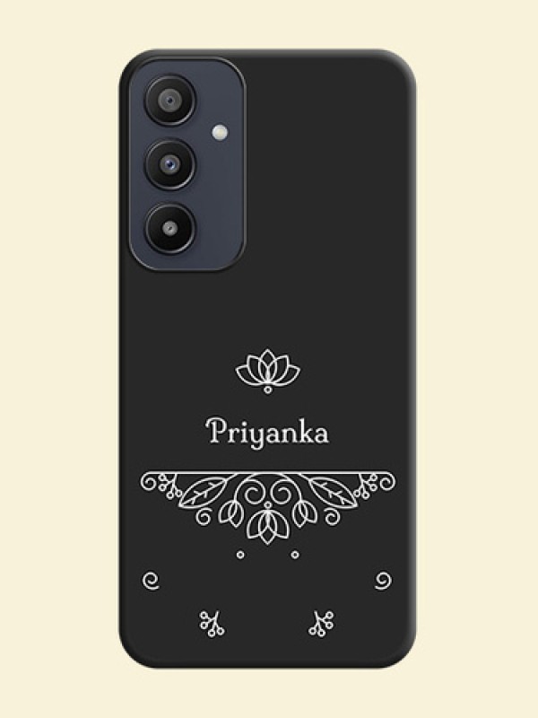 Lotus Garden Custom Text On Space Black Personalized Soft Matte Phone Covers - Galaxy A35 5G