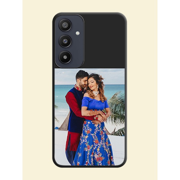 Image Upload With Space Black Color On Custom Soft Matte Mobile Back Cover - Samsung Galaxy A35 5G Image Upload With Space Black Color On Custom Soft Matte Mobile Back Cover - Samsung Galaxy A35 5G