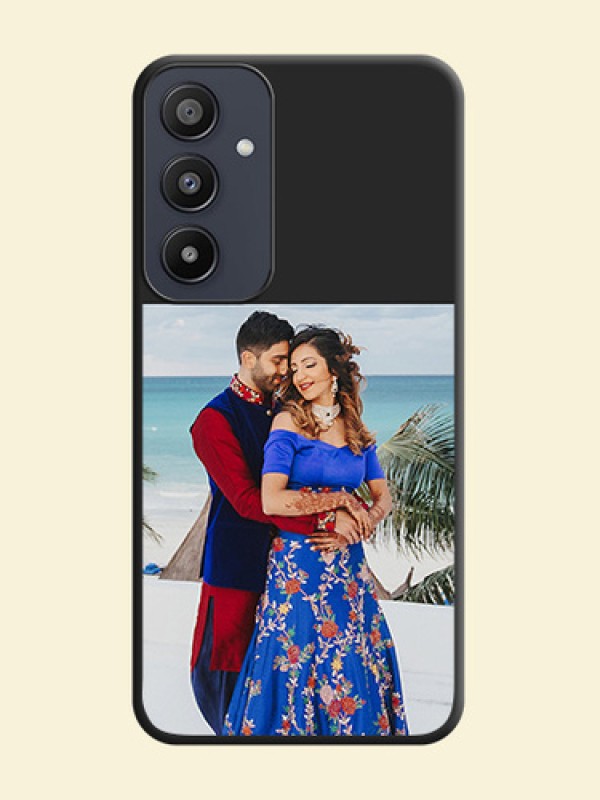 Image Upload With Space Black Color On Custom Soft Matte Mobile Back Cover - Samsung Galaxy A35 5G