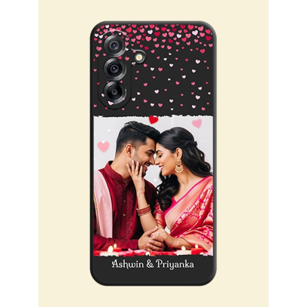 Fall in Love with Your Partner on Photo On Space Black Custom Soft Matte Mobile Back Cover - Samsung Galaxy A36 5G Fall in Love with Your Partner on Photo On Space Black Custom Soft Matte Mobile Back Cover - Samsung Galaxy A36 5G