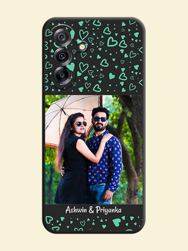 Sea Green Indefinite Love Pattern on Photo On Space Black Custom Soft Matte Mobile Back Cover - Samsung Galaxy A36 5G