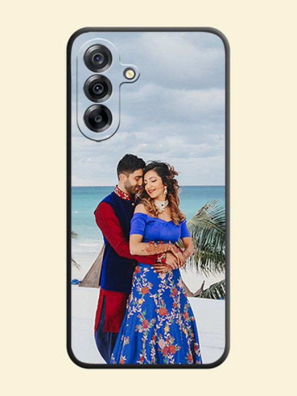 Full Single Pic Upload On Space Black Custom Soft Matte Mobile Back Cover - Samsung Galaxy A36 5G