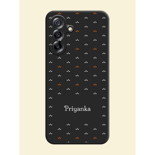 Simple Pattern With Custom Text On Space Black Custom Soft Matte Mobile Back Cover - Samsung Galaxy A36 5G Simple Pattern With Custom Text On Space Black Custom Soft Matte Mobile Back Cover - Samsung Galaxy A36 5G