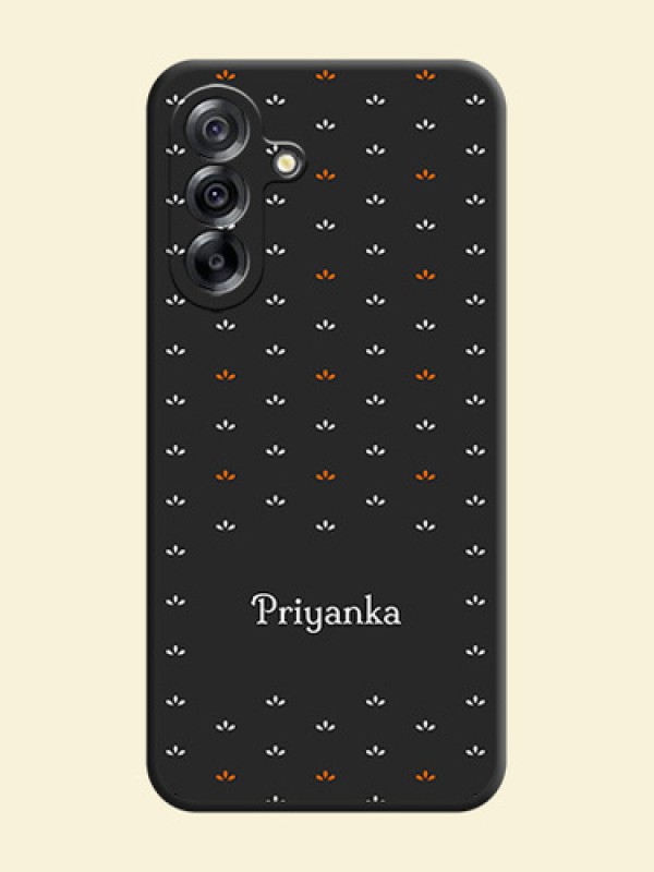 Simple Pattern With Custom Text On Space Black Custom Soft Matte Mobile Back Cover - Samsung Galaxy A36 5G