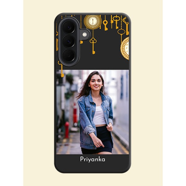 Decorative Design with Text On Space Black Custom Soft Matte Mobile Back Cover - Samsung Galaxy A37 5G