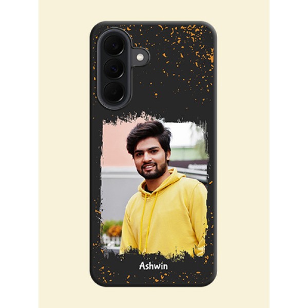 Spray Free Design on Photo On Space Black Custom Soft Matte Mobile Back Cover - Samsung Galaxy A37 5G Spray Free Design on Photo On Space Black Custom Soft Matte Mobile Back Cover - Samsung Galaxy A37 5G