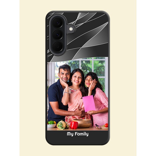 Mixed Wave Lines on Photo On Space Black Custom Soft Matte Mobile Back Cover - Samsung Galaxy A37 5G Mixed Wave Lines on Photo On Space Black Custom Soft Matte Mobile Back Cover - Samsung Galaxy A37 5G