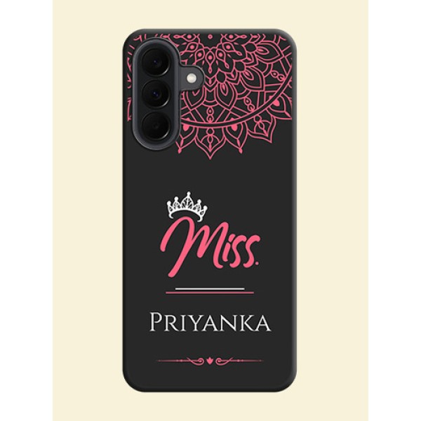 Mrs Name with Floral Design On Space Black Custom Soft Matte Mobile Back Cover - Samsung Galaxy A37 5G Mrs Name with Floral Design On Space Black Custom Soft Matte Mobile Back Cover - Samsung Galaxy A37 5G