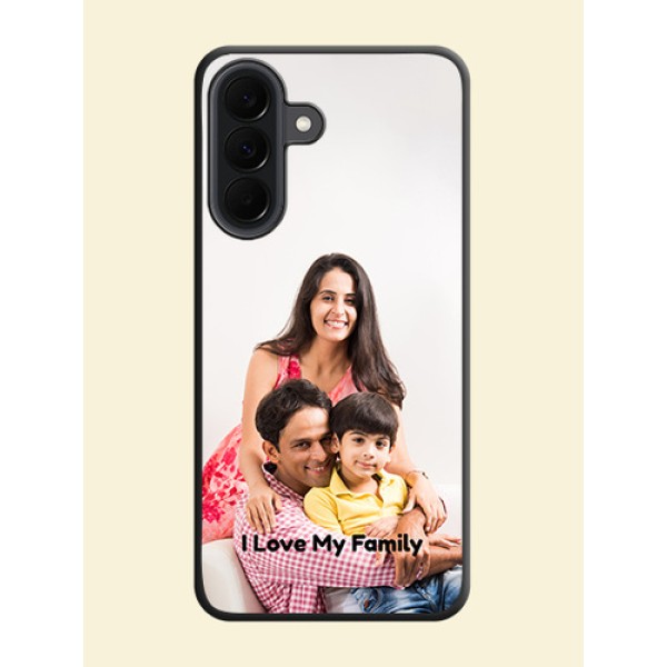 Full Single Pic Upload With Text On Space Black Custom Soft Matte Mobile Back Cover - Samsung Galaxy A37 5G Full Single Pic Upload With Text On Space Black Custom Soft Matte Mobile Back Cover - Samsung Galaxy A37 5G