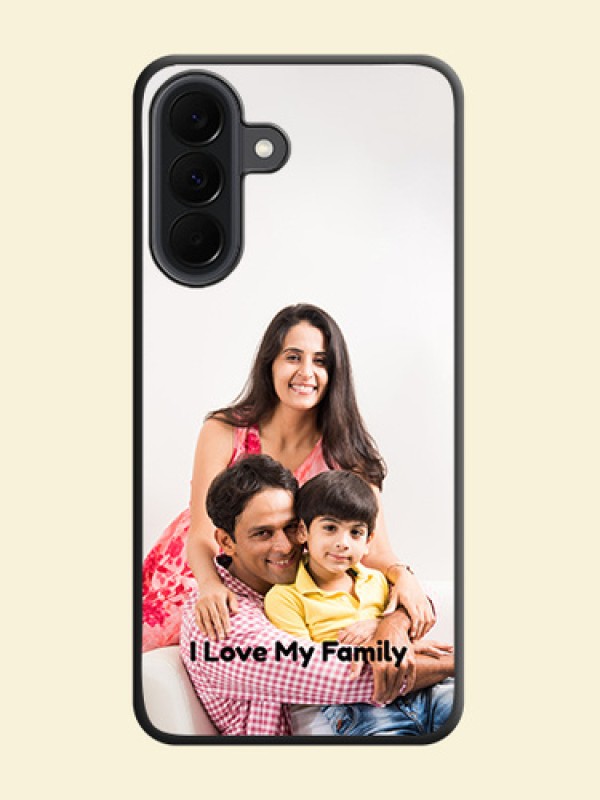 Full Single Pic Upload With Text On Space Black Custom Soft Matte Mobile Back Cover - Samsung Galaxy A37 5G