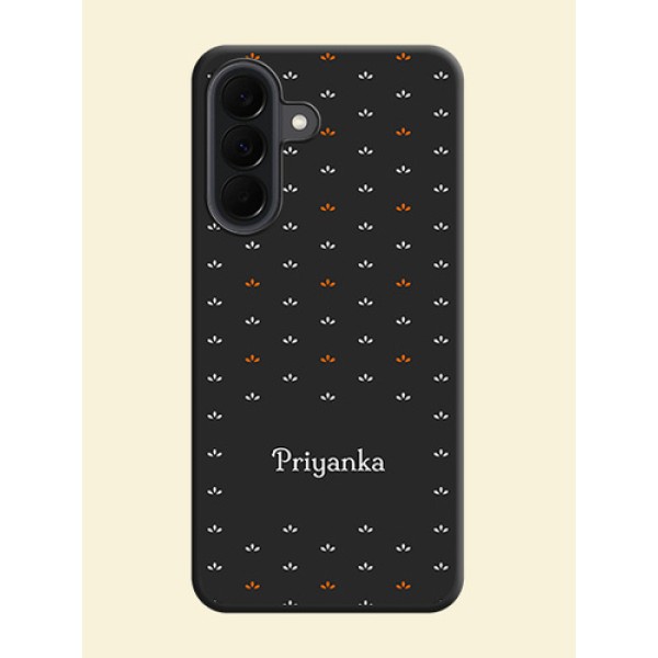 Simple Pattern With Custom Text On Space Black Custom Soft Matte Mobile Back Cover - Samsung Galaxy A37 5G Simple Pattern With Custom Text On Space Black Custom Soft Matte Mobile Back Cover - Samsung Galaxy A37 5G