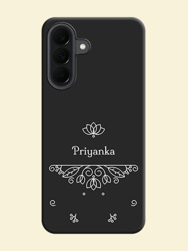 Lotus Garden Custom Text On Space Black Custom Soft Matte Mobile Back Cover - Samsung Galaxy A37 5G