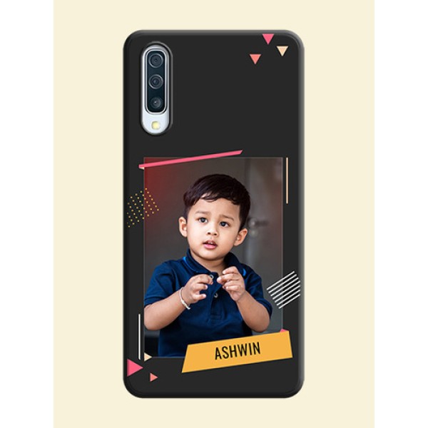 Photo Frame with Triangle Small Dots - Photo on Space Black Soft Matte Back Cover - Galaxy A50 Photo Frame with Triangle Small Dots - Photo on Space Black Soft Matte Back Cover - Galaxy A50