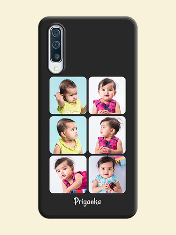 Floral Art with 6 Image Holder - Photo on Space Black Soft Matte Mobile Case - Galaxy A50