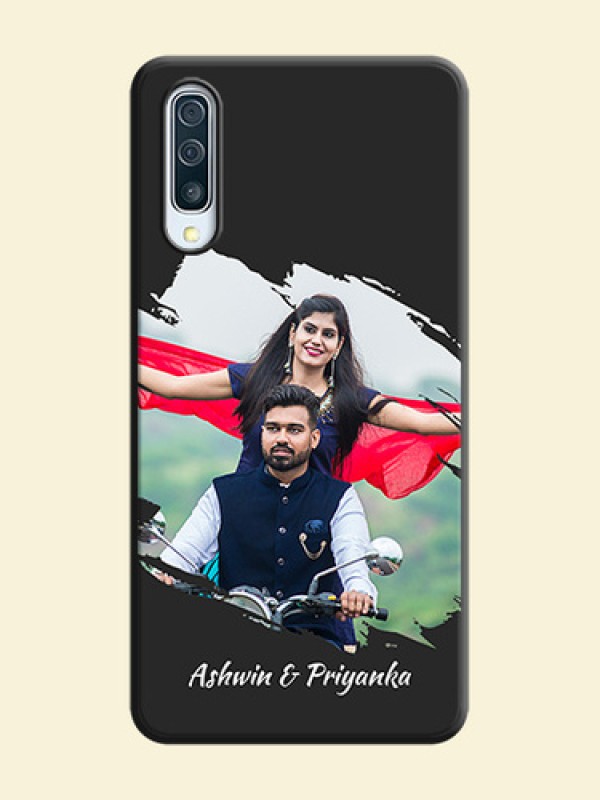 Grunge Brush Strokes - Photo on Space Black Soft Matte Back Cover - Galaxy A50
