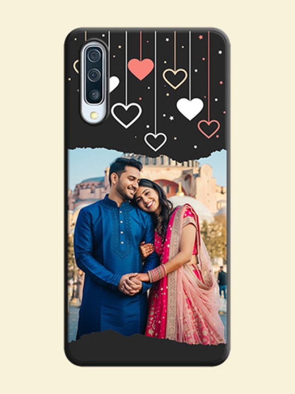 Love Hangings with Splash Wave Picture on Space Black Custom Soft Matte Phone Back Cover - Galaxy A50S