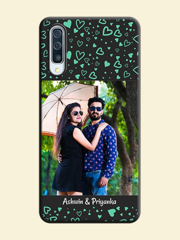 Sea Green Indefinite Love Pattern - Photo on Space Black Soft Matte Mobile Cover - Galaxy A50S