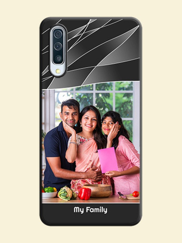 Mixed Wave Lines - Photo on Space Black Soft Matte Mobile Cover - Galaxy A50S