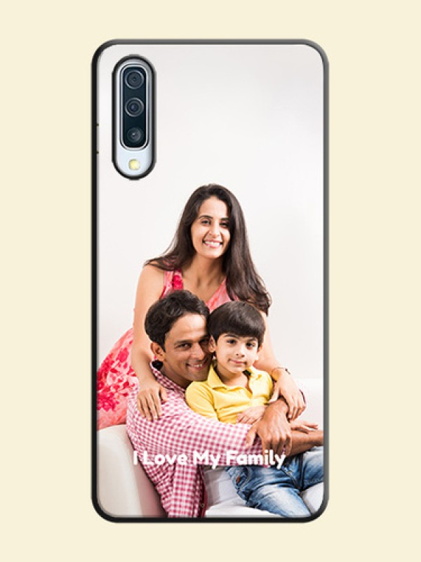 Full Single Pic Upload With Text On Space Black Personalized Soft Matte Phone Covers -Samsung Galaxy A50S