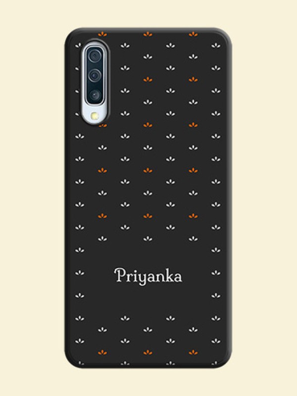 Simple Pattern With Custom Text On Space Black Personalized Soft Matte Phone Covers -Samsung Galaxy A50S
