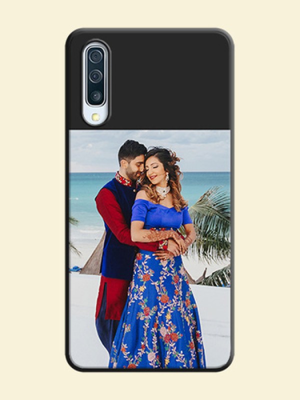 Image Upload With Space Black Color On Custom Soft Matte Mobile Back Cover - Samsung Galaxy A50S