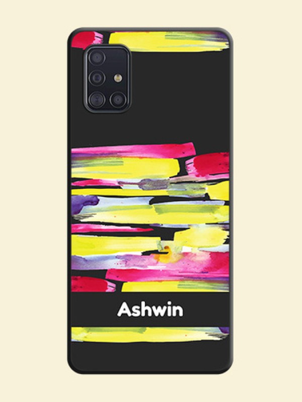 Brush Coloured on Space Black Personalized Soft Matte Phone Covers - Galaxy A51