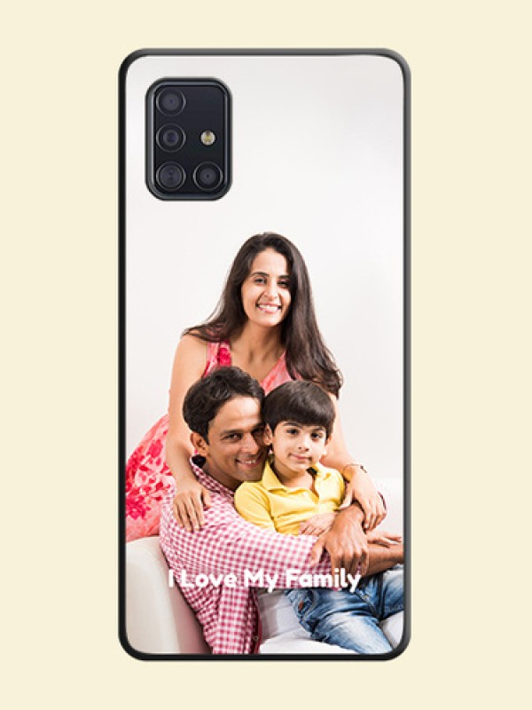 Full Single Pic Upload With Text On Space Black Personalized Soft Matte Phone Covers -Samsung Galaxy A51