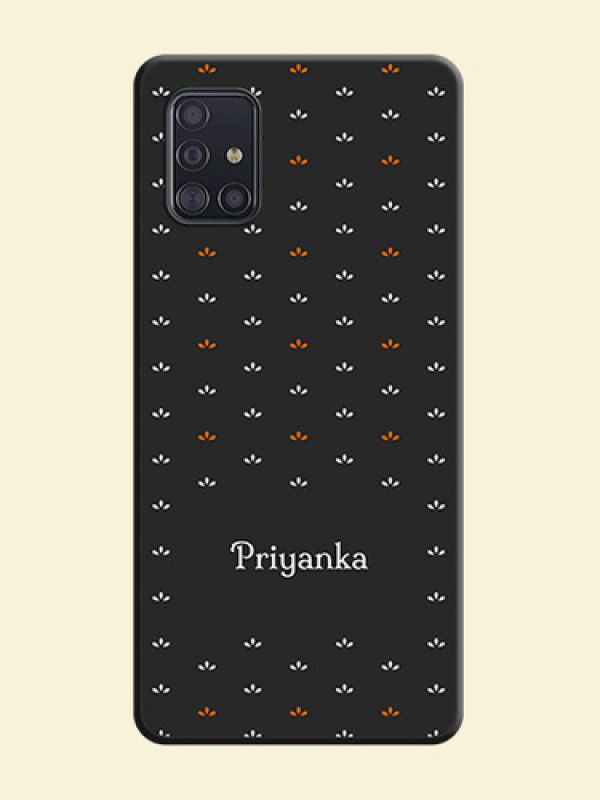 Simple Pattern With Custom Text On Space Black Personalized Soft Matte Phone Covers -Samsung Galaxy A51