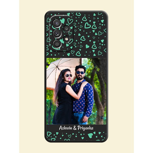 Sea Green Indefinite Love Pattern on Photo on Space Black Soft Matte Mobile Cover - Galaxy A52s 5G Sea Green Indefinite Love Pattern on Photo on Space Black Soft Matte Mobile Cover - Galaxy A52s 5G