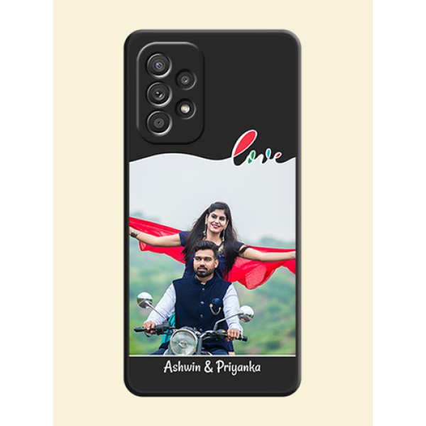 Fall in Love Pattern with Picture on Photo on Space Black Soft Matte Mobile Case - Galaxy A52s 5G Fall in Love Pattern with Picture on Photo on Space Black Soft Matte Mobile Case - Galaxy A52s 5G