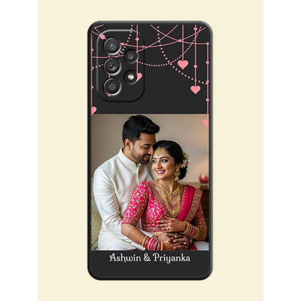 Pink Love Hangings with Text on Space Black Custom Soft Matte Back Cover - Galaxy A52s 5G Pink Love Hangings with Text on Space Black Custom Soft Matte Back Cover - Galaxy A52s 5G