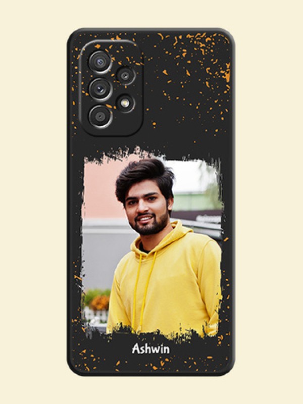 Spray Free Design on Photo on Space Black Soft Matte Phone Cover - Galaxy A52s 5G