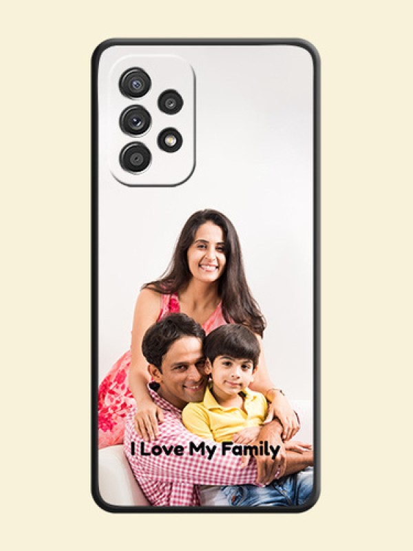 Full Single Pic Upload With Text On Space Black Personalized Soft Matte Phone Covers -Samsung Galaxy A52S 5G