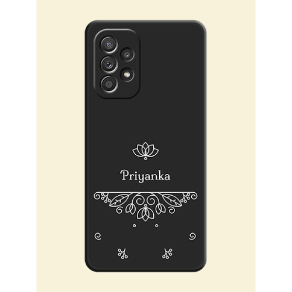 Lotus Garden Custom Text On Space Black Personalized Soft Matte Phone Covers -Samsung Galaxy A52S 5G Lotus Garden Custom Text On Space Black Personalized Soft Matte Phone Covers -Samsung Galaxy A52S 5G