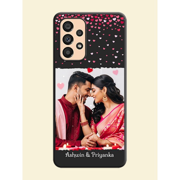 Fall in Love with Your Partner on Photo on Space Black Soft Matte Phone Cover - Galaxy A53 5G Fall in Love with Your Partner on Photo on Space Black Soft Matte Phone Cover - Galaxy A53 5G