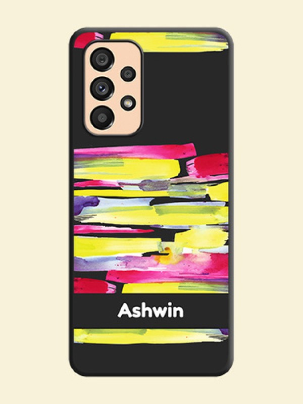 Brush Coloured on Space Black Personalized Soft Matte Phone Covers - Galaxy A53 5G