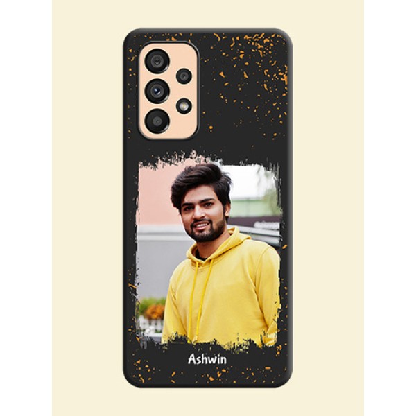 Spray Free Design on Photo on Space Black Soft Matte Phone Cover - Galaxy A53 5G Spray Free Design on Photo on Space Black Soft Matte Phone Cover - Galaxy A53 5G