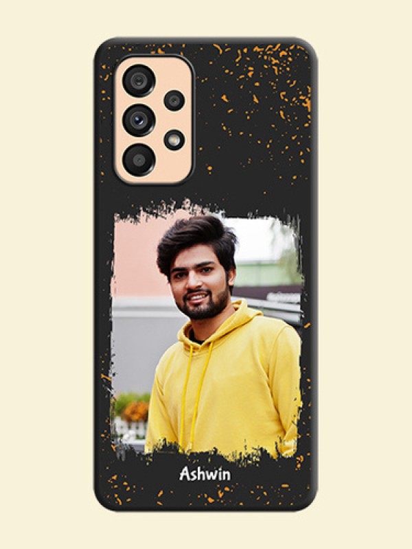 Spray Free Design on Photo on Space Black Soft Matte Phone Cover - Galaxy A53 5G