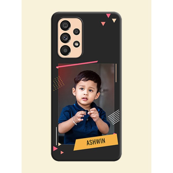 Photo Frame with Triangle Small Dots on Photo on Space Black Soft Matte Back Cover - Galaxy A53 5G Photo Frame with Triangle Small Dots on Photo on Space Black Soft Matte Back Cover - Galaxy A53 5G