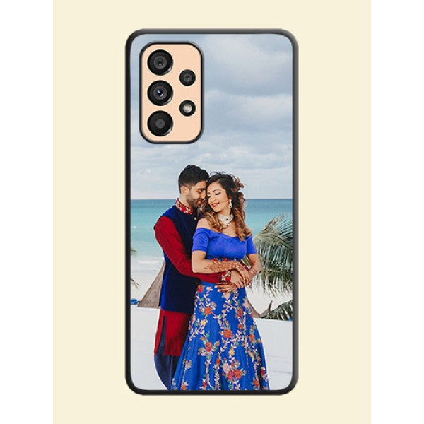 Full Single Pic Upload On Space Black Personalized Soft Matte Phone Covers -Samsung Galaxy A53 5G Full Single Pic Upload On Space Black Personalized Soft Matte Phone Covers -Samsung Galaxy A53 5G