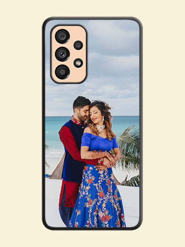 Full Single Pic Upload On Space Black Personalized Soft Matte Phone Covers -Samsung Galaxy A53 5G