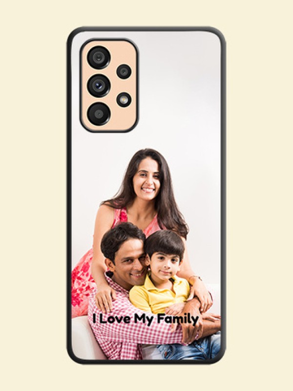 Full Single Pic Upload With Text On Space Black Personalized Soft Matte Phone Covers -Samsung Galaxy A53 5G