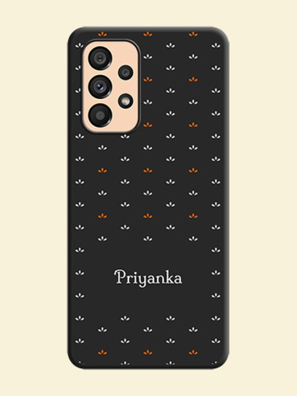 Simple Pattern With Custom Text On Space Black Personalized Soft Matte Phone Covers -Samsung Galaxy A53 5G