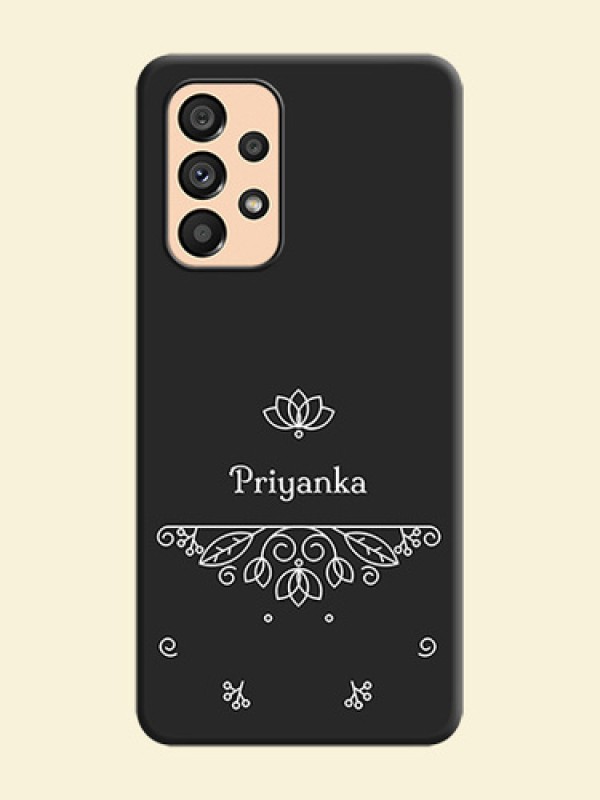 Lotus Garden Custom Text On Space Black Personalized Soft Matte Phone Covers -Samsung Galaxy A53 5G