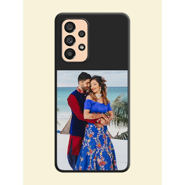 Image Upload With Space Black Color On Custom Soft Matte Mobile Back Cover - Samsung Galaxy A53 5G Image Upload With Space Black Color On Custom Soft Matte Mobile Back Cover - Samsung Galaxy A53 5G