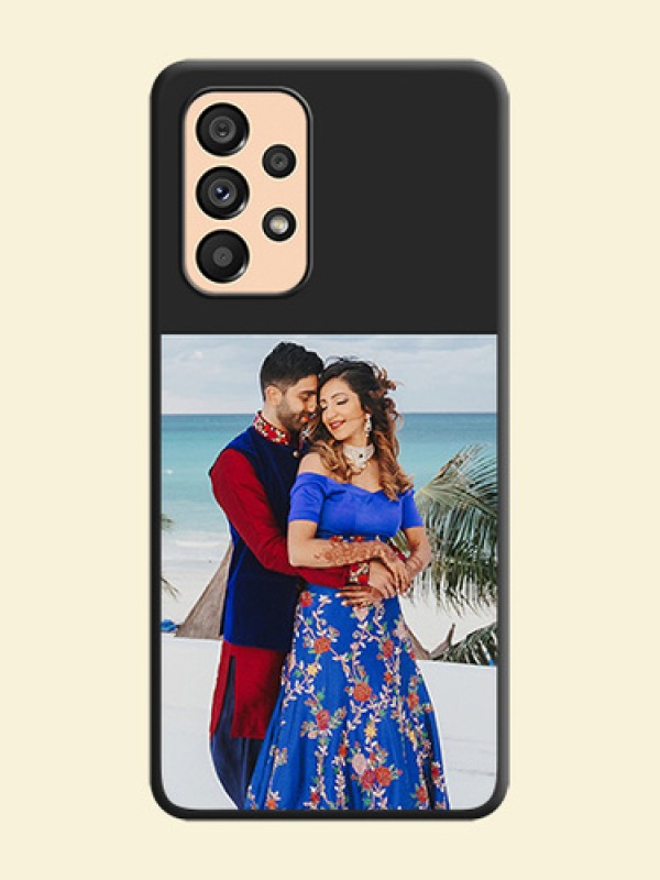 Image Upload With Space Black Color On Custom Soft Matte Mobile Back Cover - Samsung Galaxy A53 5G