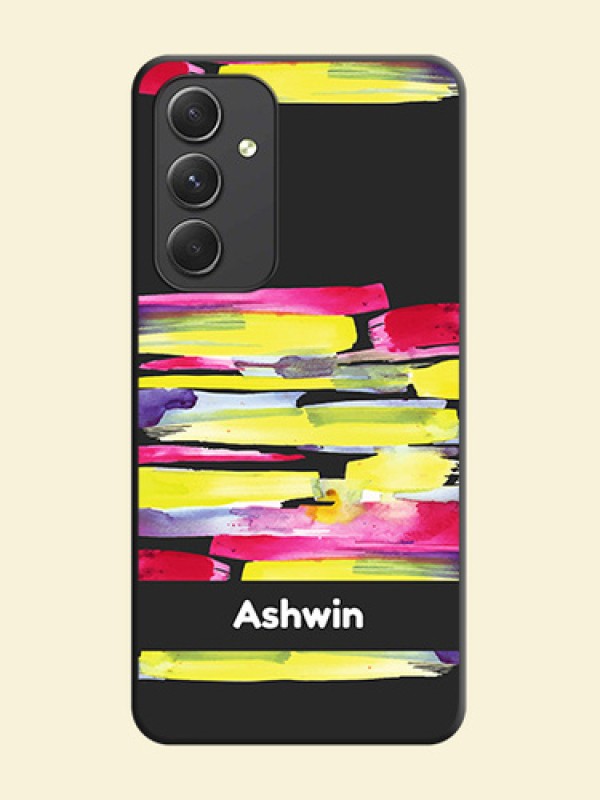 Brush Coloured on Space Black Personalized Soft Matte Phone Covers - Galaxy A54 5G