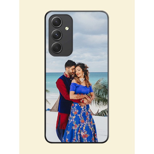Full Single Pic Upload On Space Black Personalized Soft Matte Phone Covers -Samsung Galaxy A54 5G Full Single Pic Upload On Space Black Personalized Soft Matte Phone Covers -Samsung Galaxy A54 5G