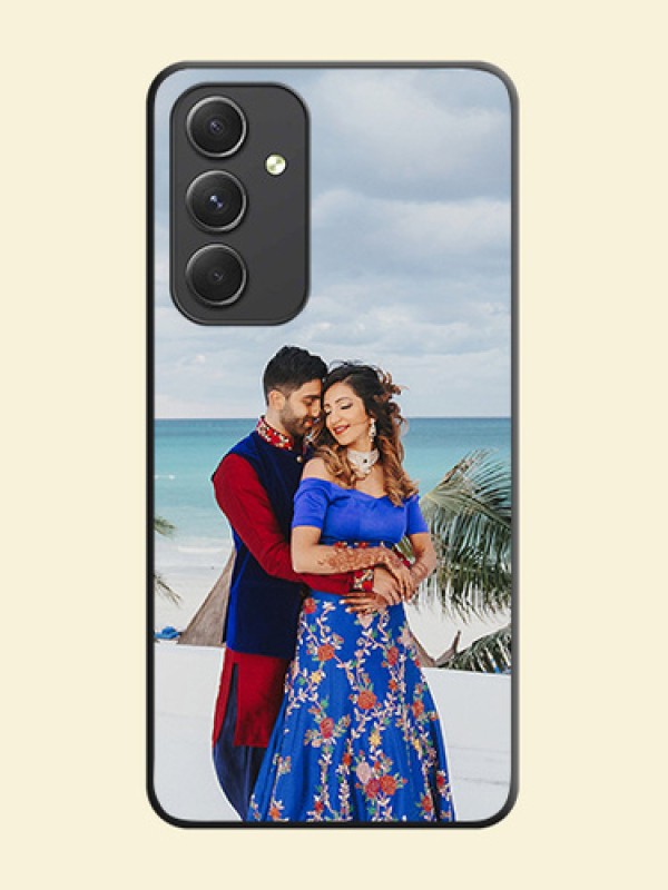Full Single Pic Upload On Space Black Personalized Soft Matte Phone Covers -Samsung Galaxy A54 5G