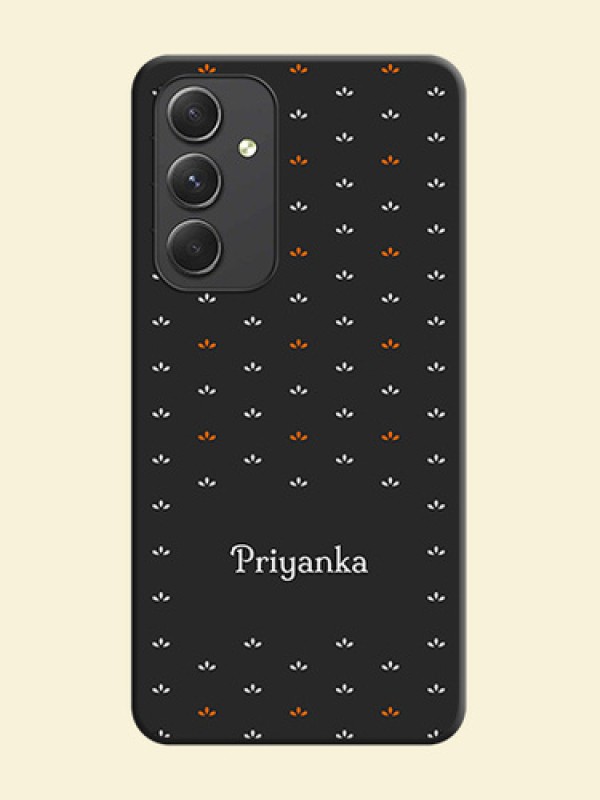 Simple Pattern With Custom Text On Space Black Personalized Soft Matte Phone Covers -Samsung Galaxy A54 5G